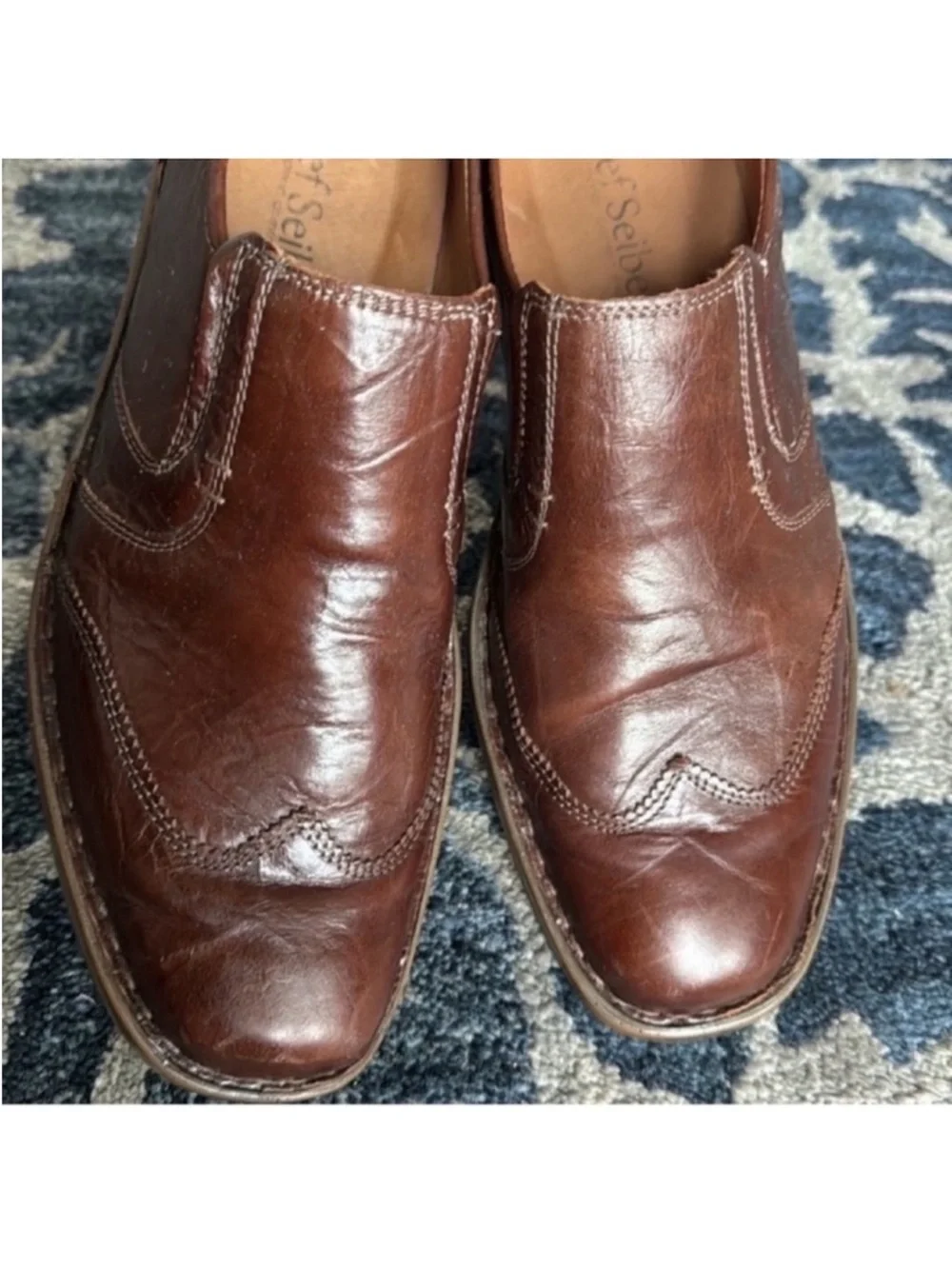 Josef Seibel Men’s Douglas Leather Slip on Loafers/Shoes Size 11 EU 44 Brown